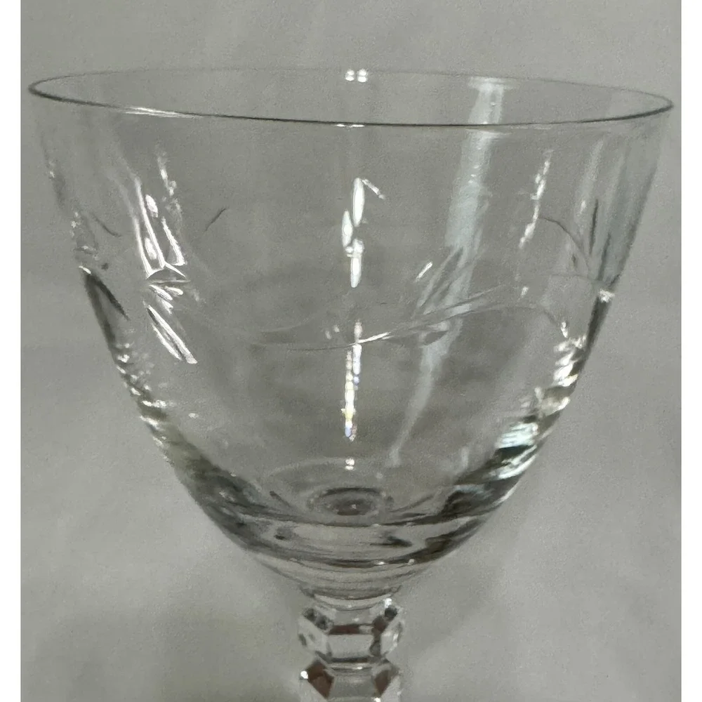 Tiffin-Franciscan June Night Crystal Wine Water Glasses Fine Dining Set VTG